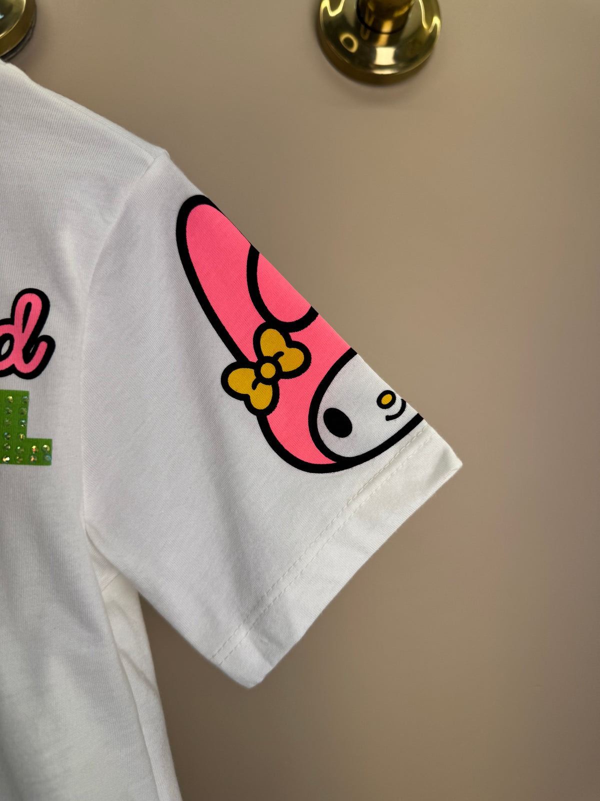 Conjunto Infantil Blusa Hello Kitty e Shorts Verde - Momi