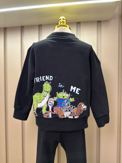 Conjunto Infantil Moletom Blusão Toy Story  e Calça Preta - Youccie