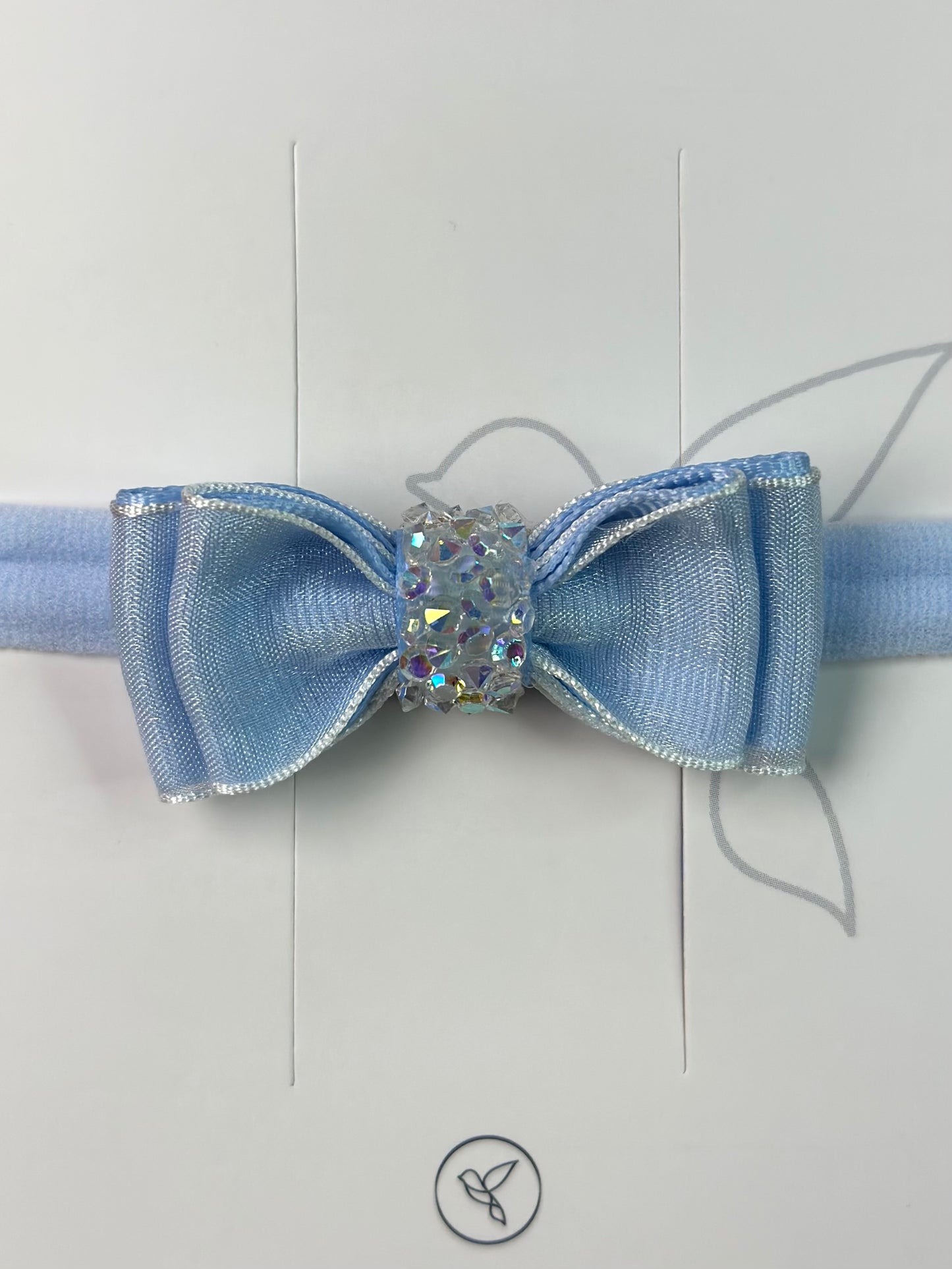 Faixinha Bebê Special Shine Organza Azul Claro - Gracia