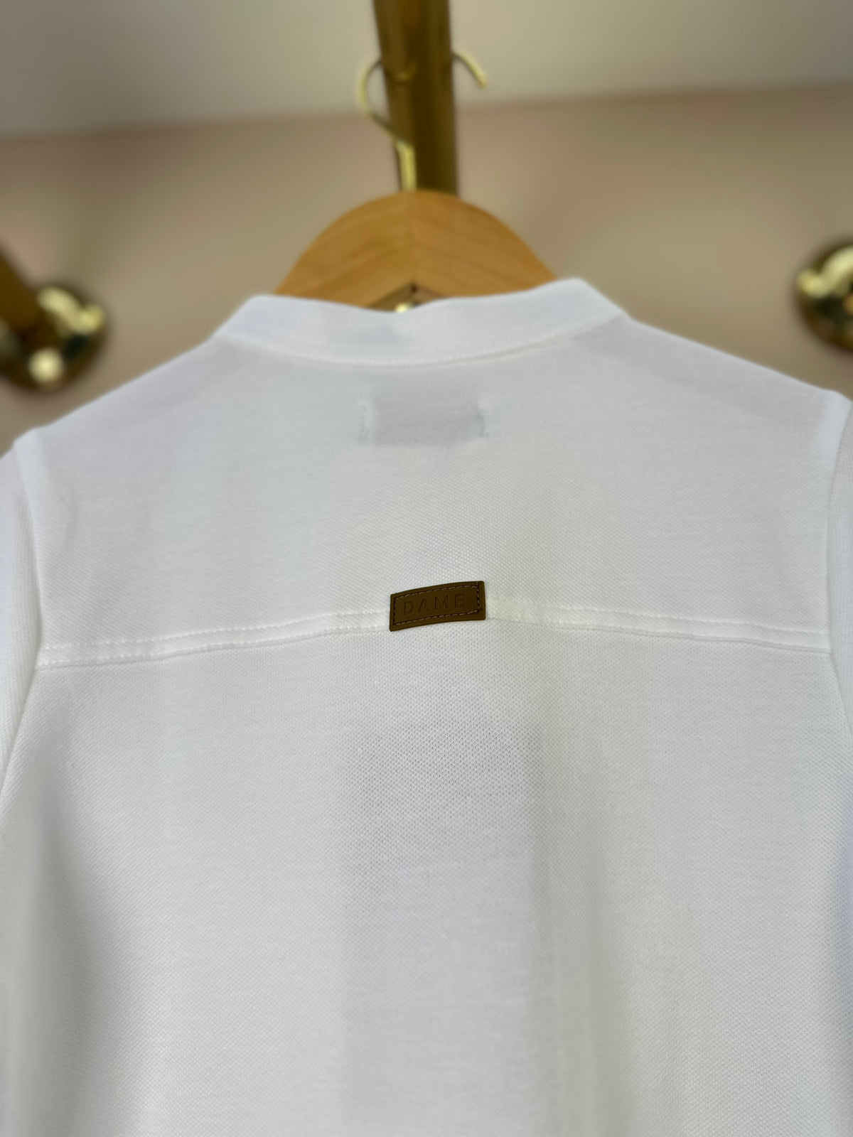 Polo Infantil  Piquet Cavalo Bordado Off White - Dame