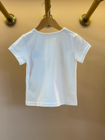 Blusa Infantil Algodão Cotton Ursinha Colar Bordado Off White - Pituchinhus