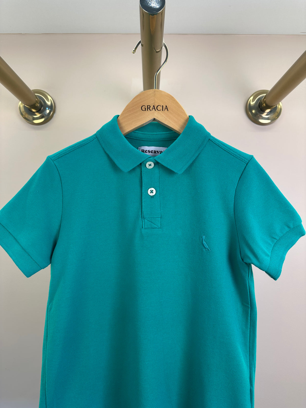 Polo Infantil Piquet Basica Verde Menta - Reserva Mini