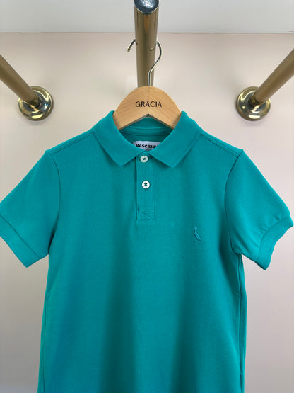 Polo Infantil Piquet Basica Verde Menta - Reserva Mini