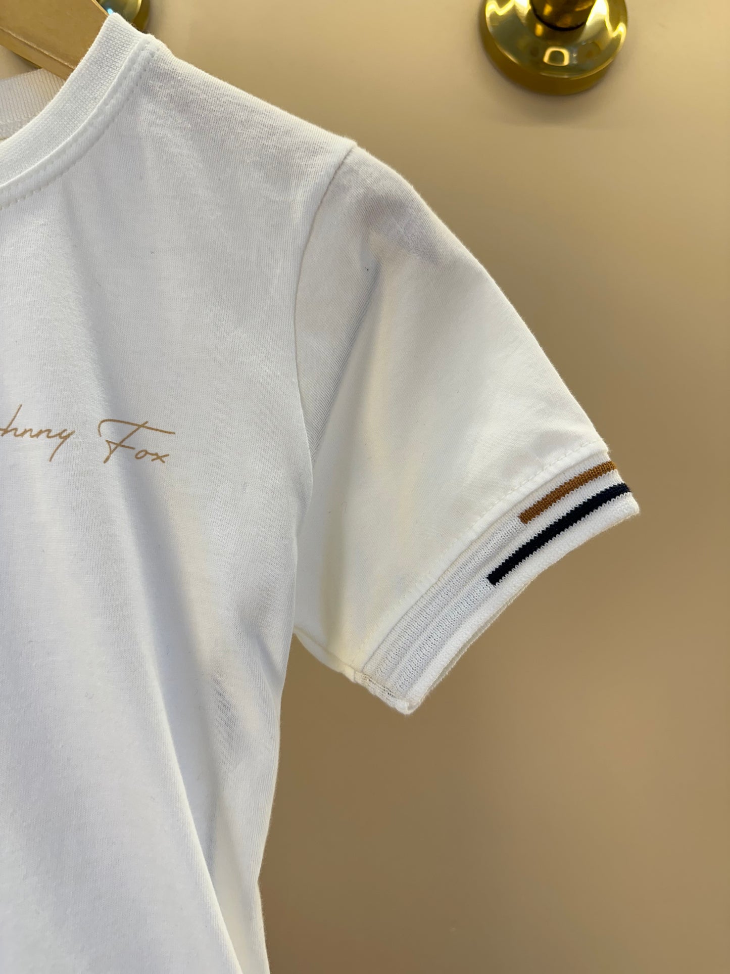 Conjunto Infantil Camiseta  Algodão Coast  e Bermuda Bege - Little Johnny