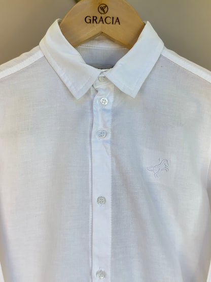 Camisa ML Oxfordine Branca Dame