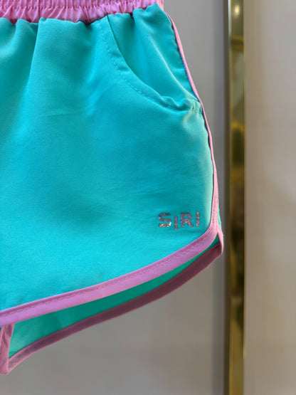 Shorts Infantil Letícia Verde Claro - Siri Kids