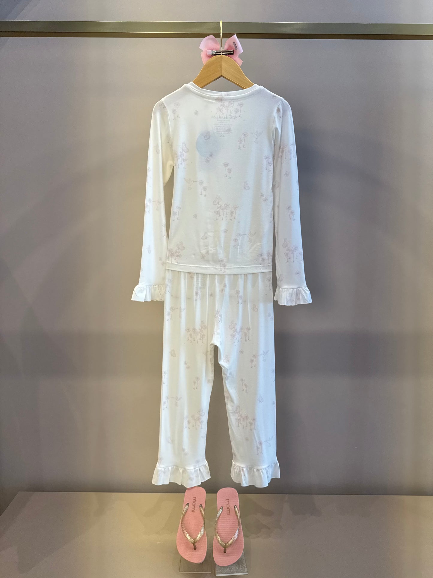 Pijama Infantil Comfy Blusa ML e Calça Butterfly Off White - Conforteca