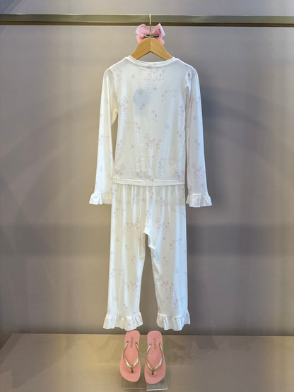 Pijama Infantil Comfy Blusa ML e Calça Butterfly Off White - Conforteca