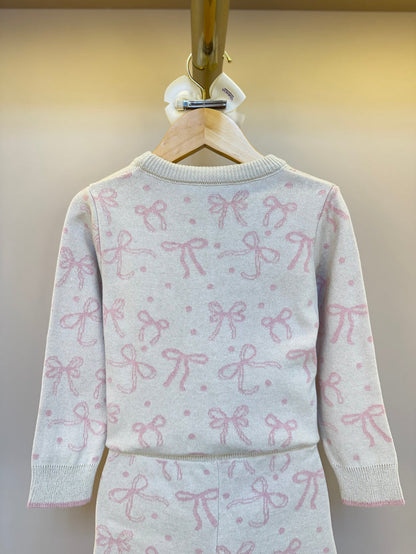 Blusa Infantil Tricot Jacquard Multi-laços Ninive - Pituchinhus