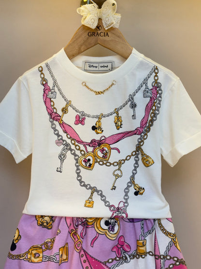 Conjunto Infantil Blusa e Saia Essentials Disney - Animê