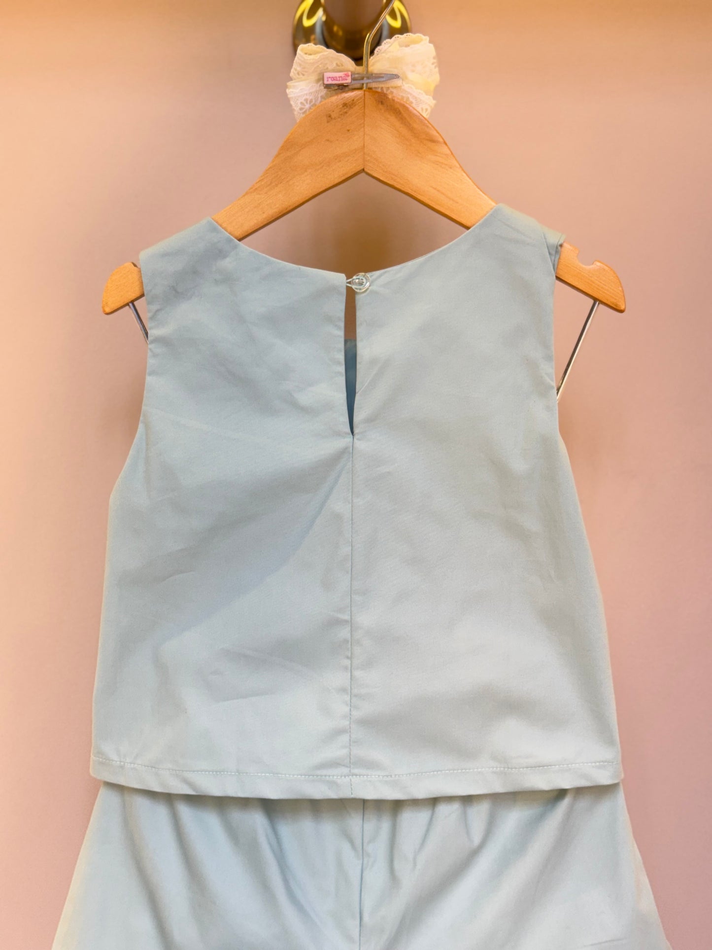Conjunto Infantil Tricoline Blusa com Tule e Shorts - Petit Cherie