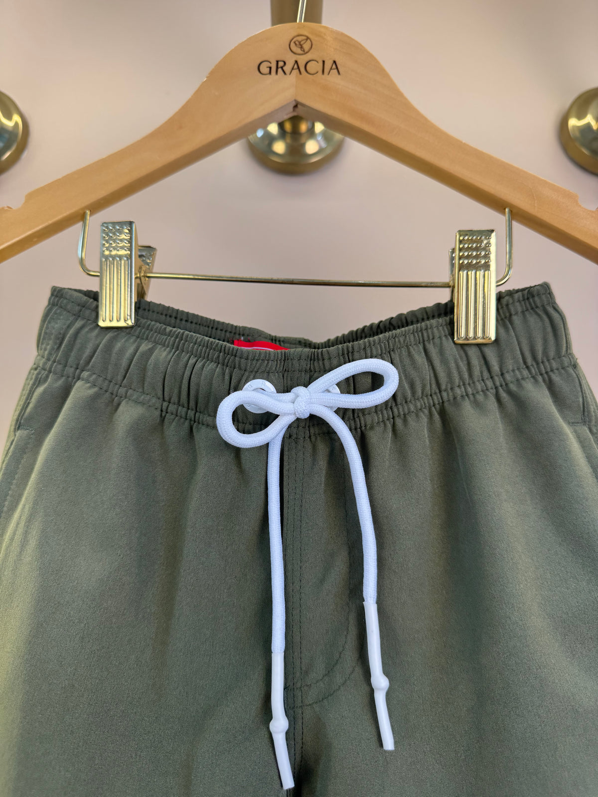 Shorts Infantil Praia Liso Basic Verde Militar - Reserva Mini