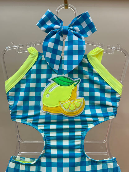 Maiô Infantil Camila Est. Vichy Limão - Siri Kids