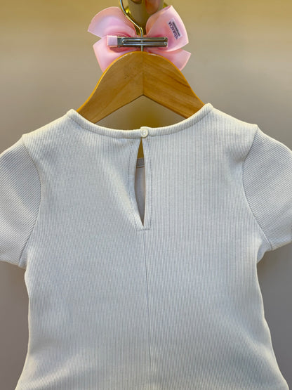 Conjunto Infantil Blusa Com Laço Minnie Flores e Saia Estampada Minnie Flores - Animê