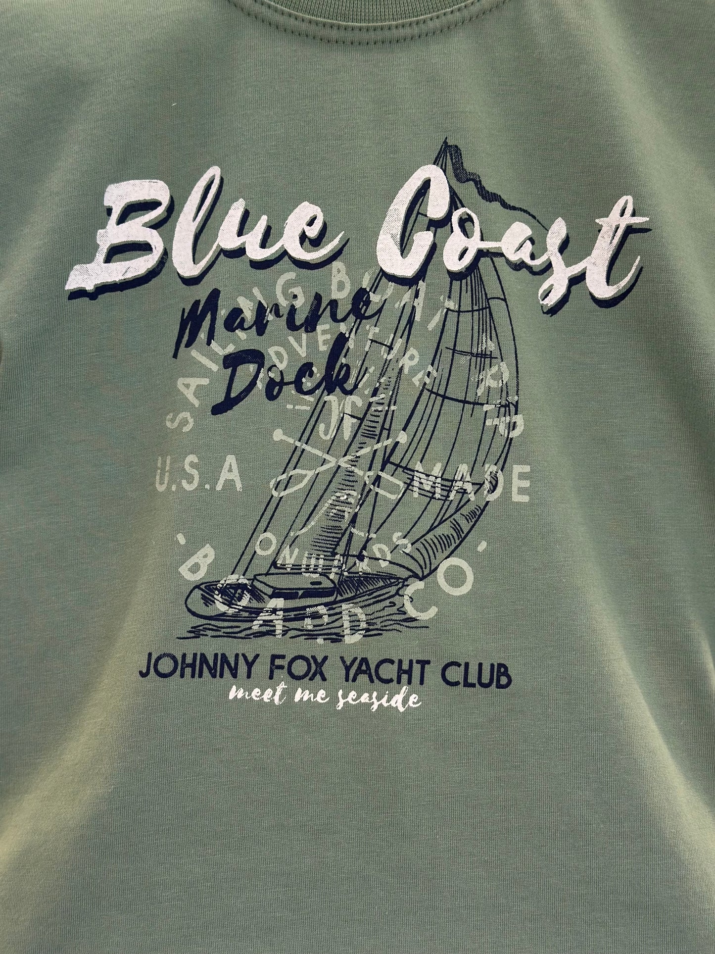Conjunto infantil Camiseta Verde e Bermuda Marinho - Little Johnny