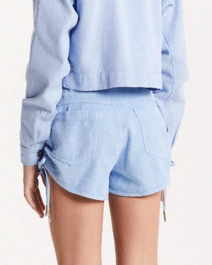 Conjunto Teen Camisa Oversized e Shorts com Amarração - Two In