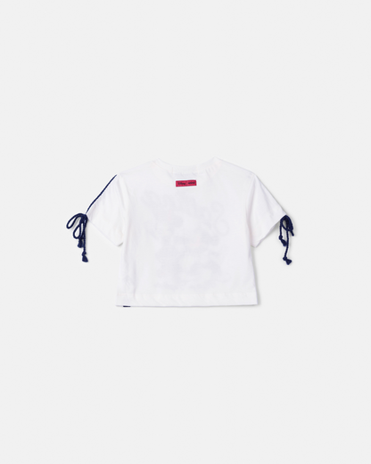 Conjunto Infantil Blusa Sailing e Shorts-saia Jeans Mickey & Minnie - Animê