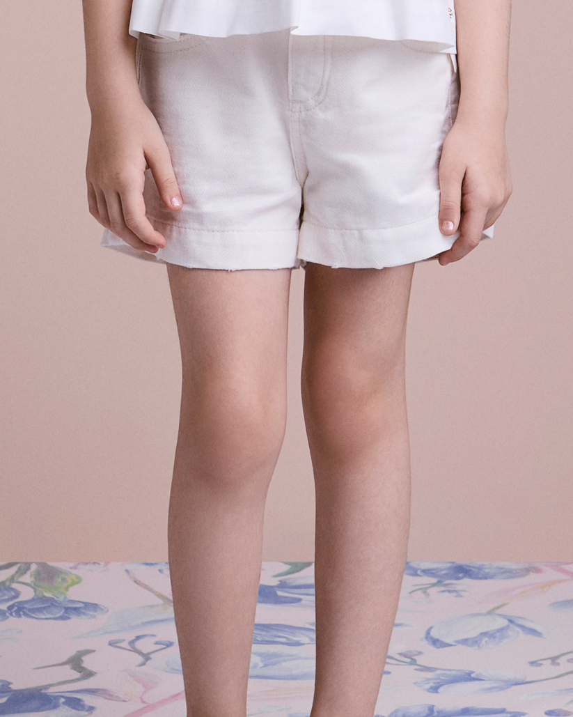 Shorts Infantil Sarja Off White - Animê