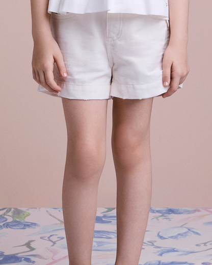 Shorts Infantil Sarja Off White - Animê