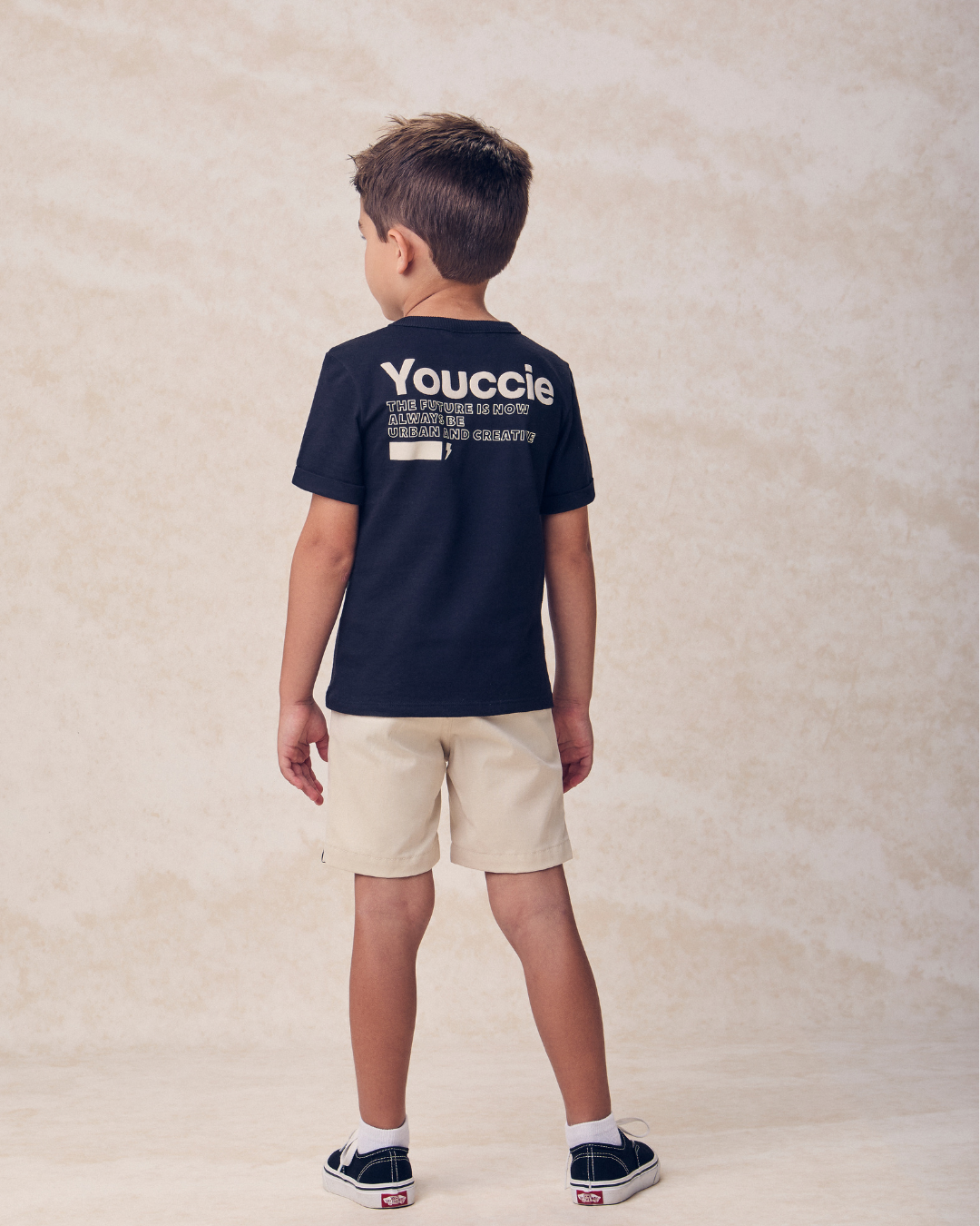 Conjunto Infantil T-Shirt Future e Bermuda Off White - Youccie