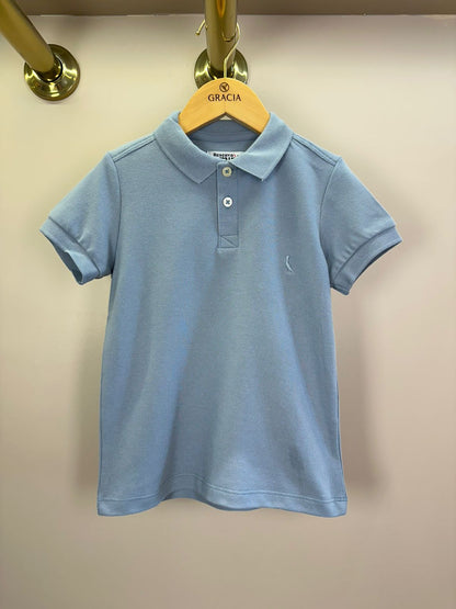Polo Infantil Piquet Básica Azul Claro - Reserva Mini
