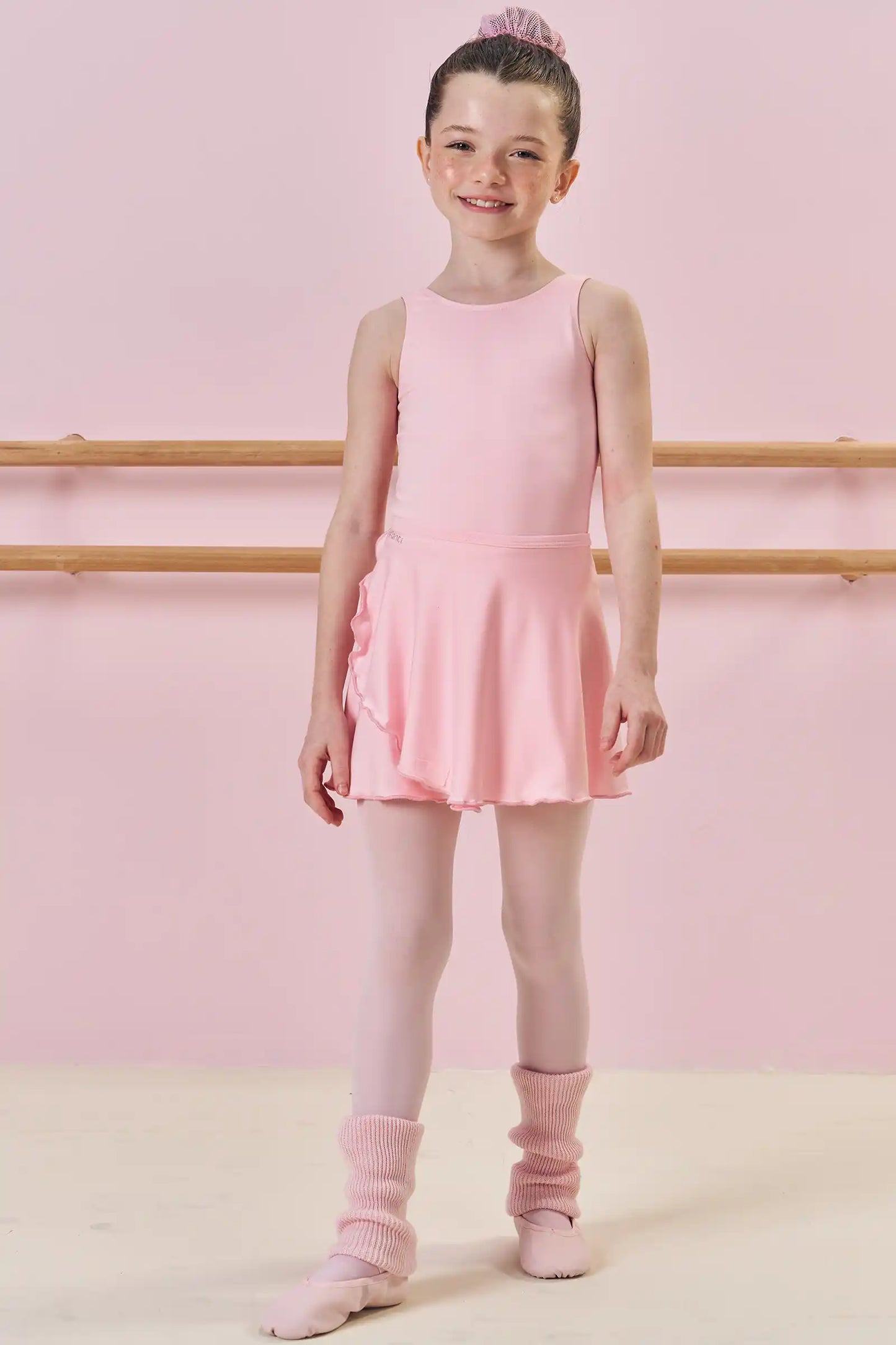 Saia Infantil Ballet com Amarração Rosa - Infanti