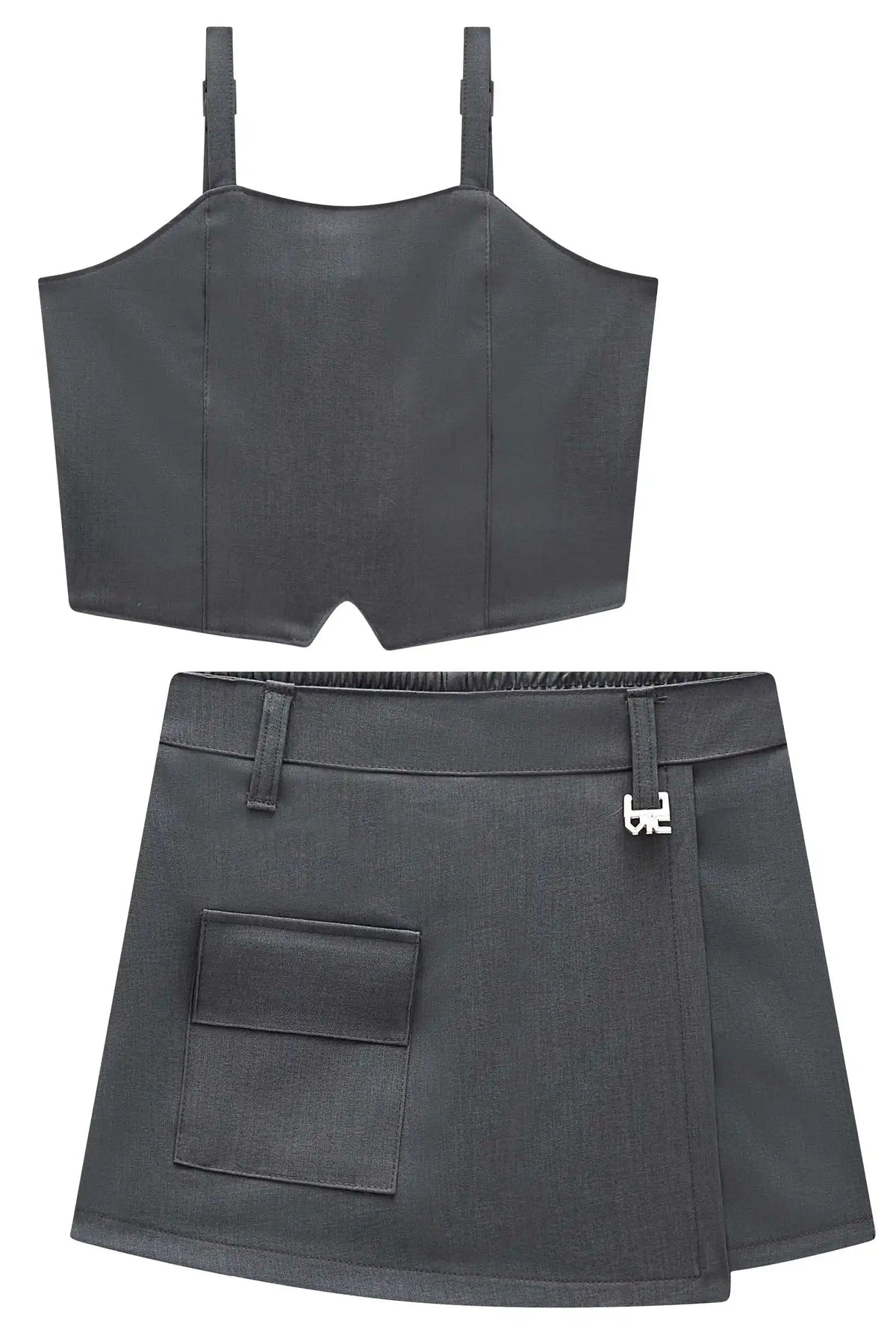 Conjunto Infantil Regata Short Saia Alfaiataria - Vic Vick