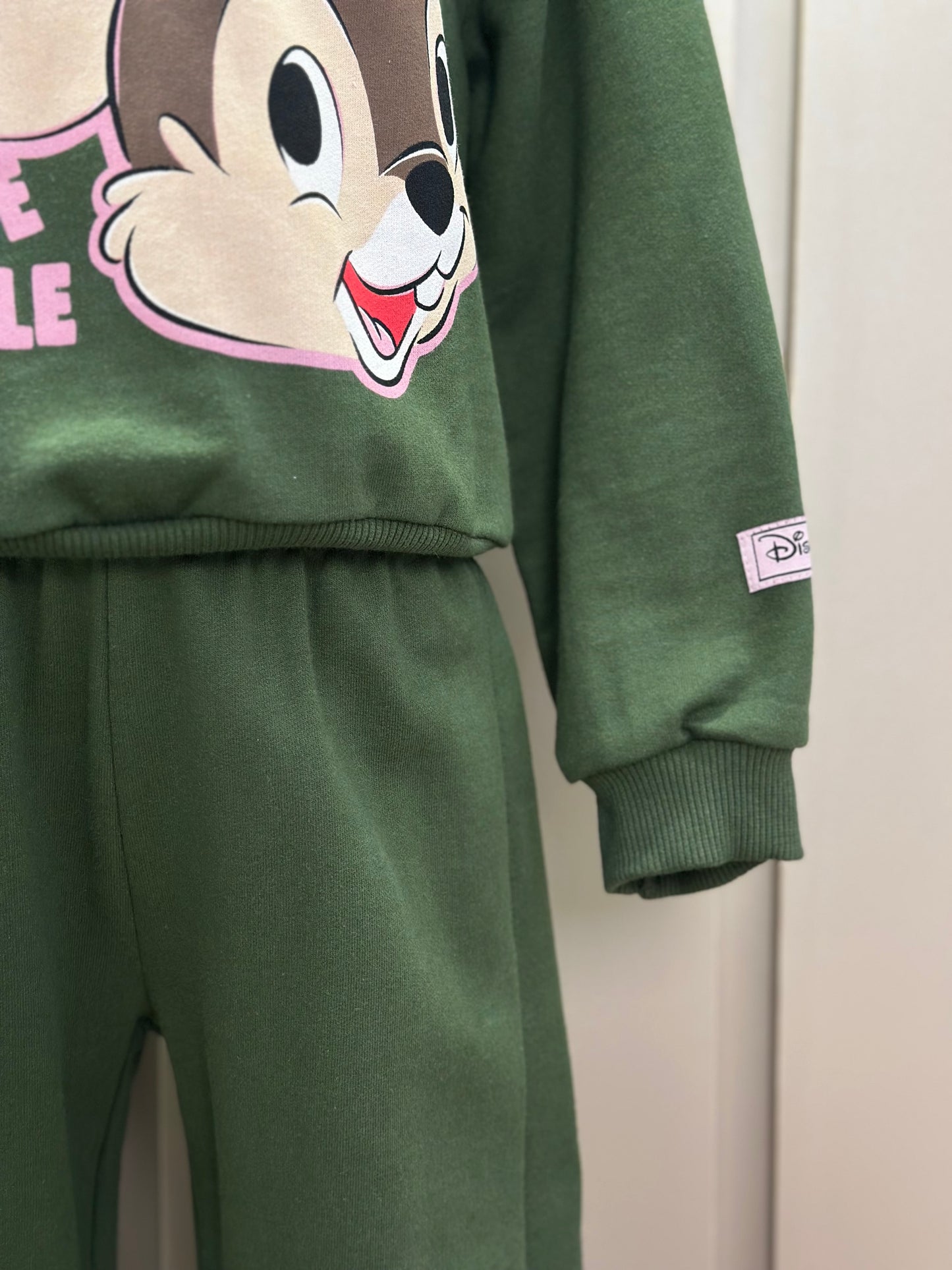 Conjunto Infantil Moletom Casaco Tico e Teco e Calça Verde Musgo - Momi