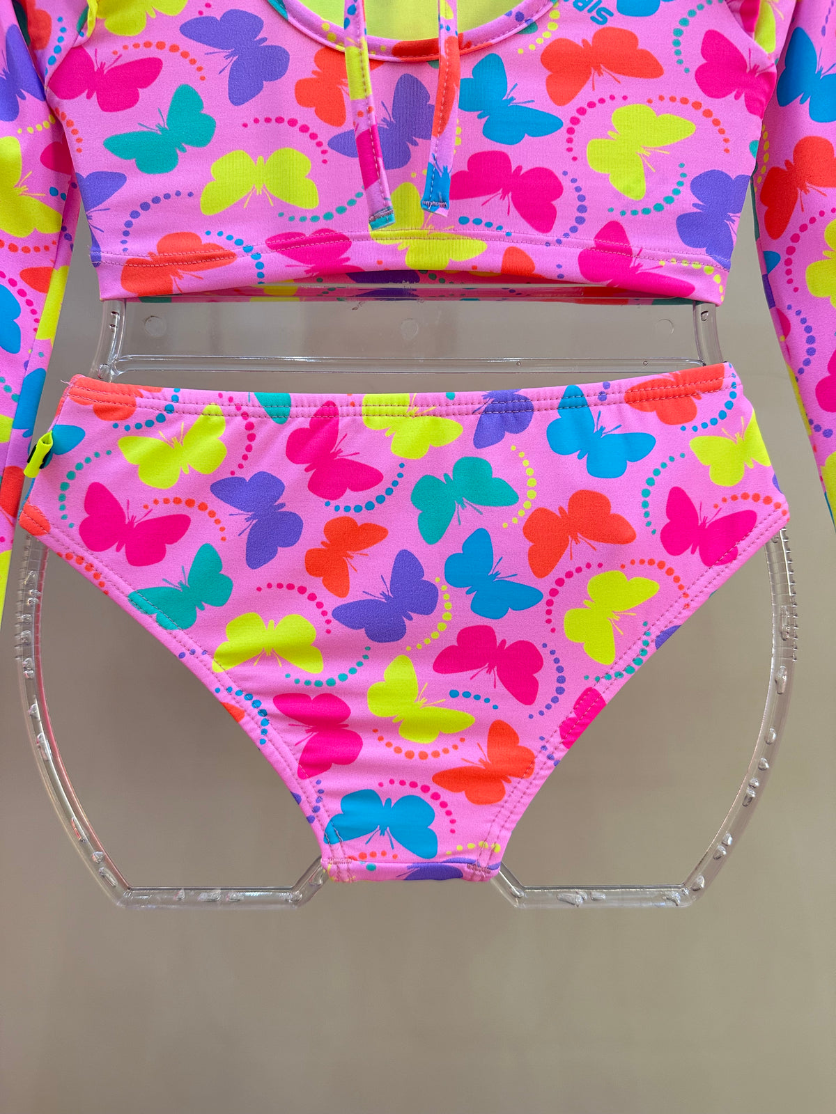 Biquíne Infantil Cropped ML Talita Borboleta - Siri Kids