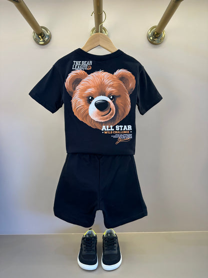 Conjunto Infantil T- Shirt Estampa Bear League e Bermuda - Youccie