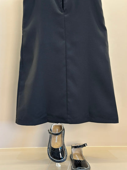 Vestido Infantil Alfaiataria Preto Lacinhos e Strass - Petit Cherie