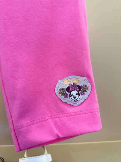 Conjunto Infantil Blusa Minnie Fashion e Legging Rosa - Animê