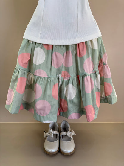 Conjunto Infantil Regata Chaveiro Ursos Cristais e Saia Midi Poá Colorido - Pituchinhus