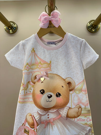 Vestido Infantil Ursa Carrossel - Infanti