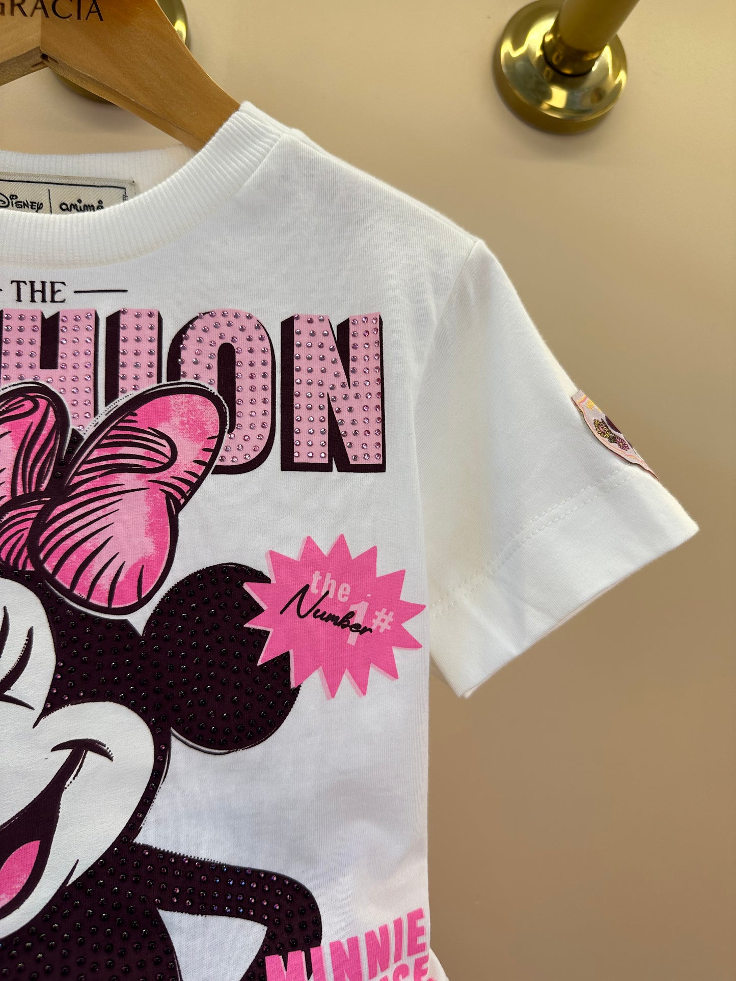 Conjunto Infantil Blusa Minnie e Shorts Laço Rosa Pop - Animê