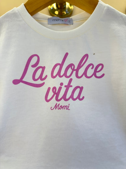 Conjunto Infantil La Dolce Vita e Saia Cós de Elástico Franzido - Momi
