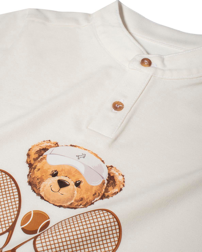 Polo Piquet Infantil Teddy Tennis Off - Dame