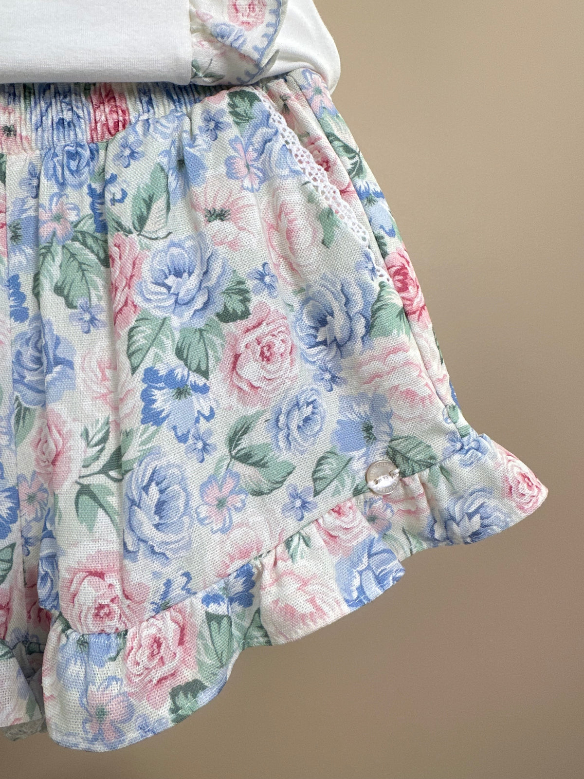 Conjunto Infantil Blusa Ursinha Babadinhos e Shorts Estampa Florais - Petit Cherie