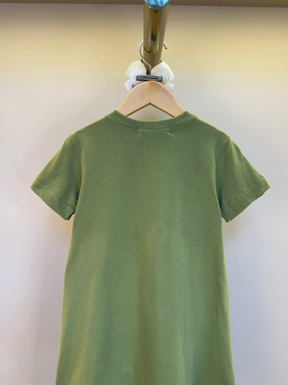 Vestido Infantil Trapézio Laço Faixa Estilizada Minnie Verde Forest - Animê