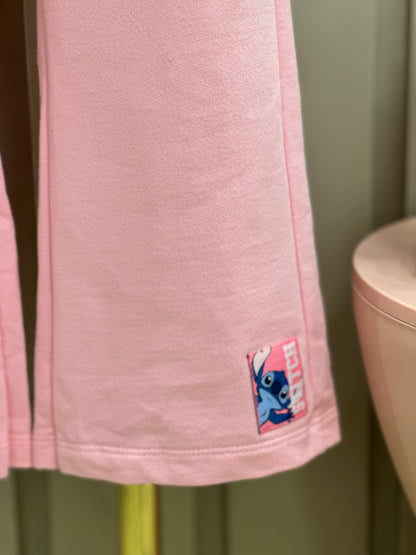 Conjunto Infantil Moletom Casaco Stitch  e Calça Rosa Blossom - Momi