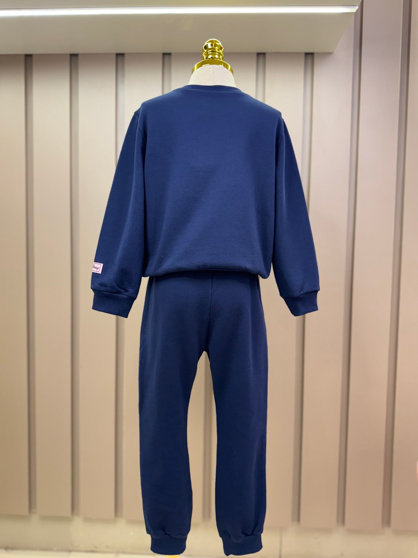 Conjunto Infantil Moletom Casaco Daisy e Calça Marinho - Momi
