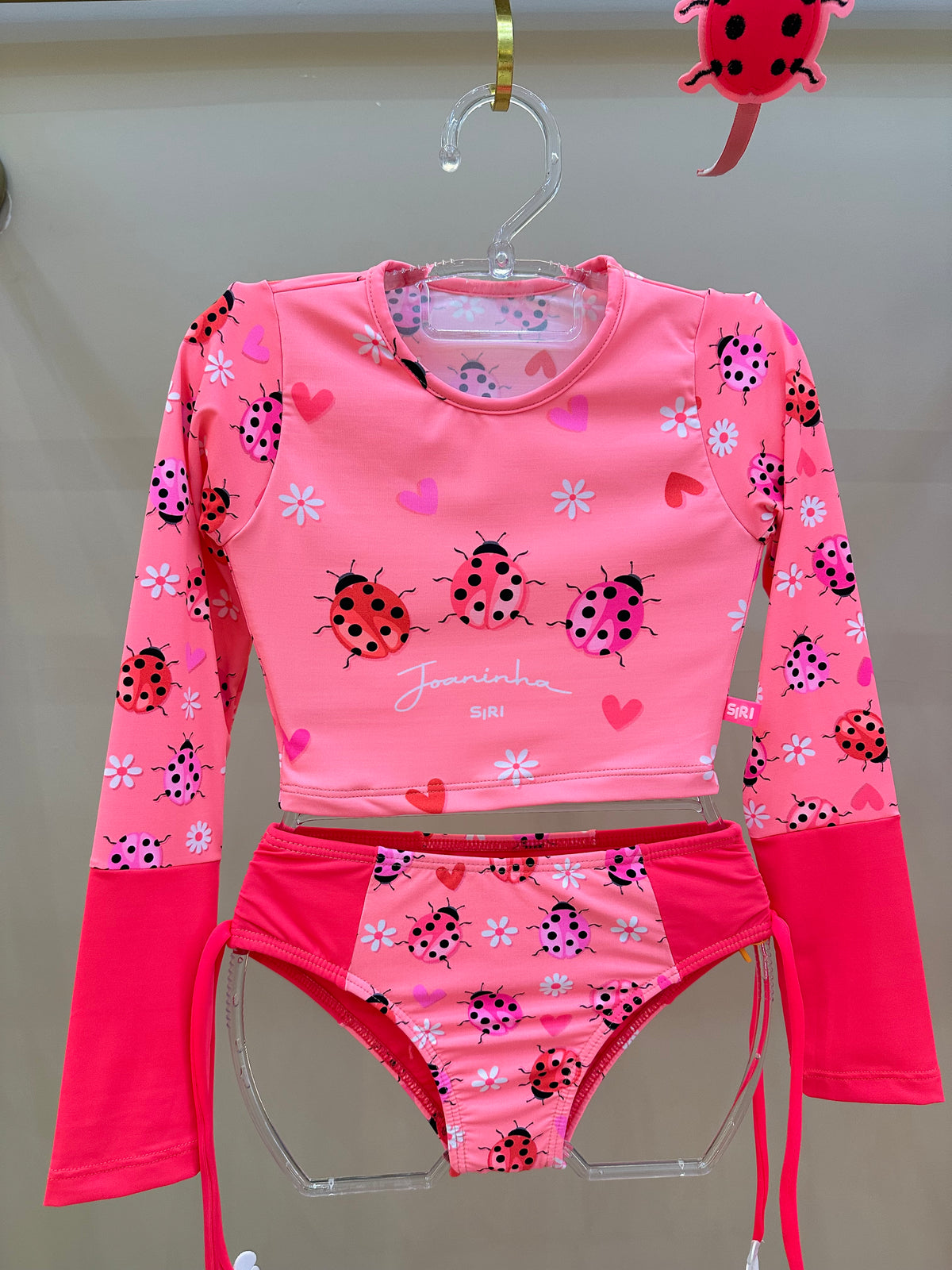 Biquíni Infantil Cropped Gabi Est. Joaninha - Siri Kids