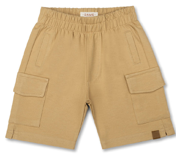Bermuda Infantil Ponto Roma Bolsos Cargo Bege - Dame