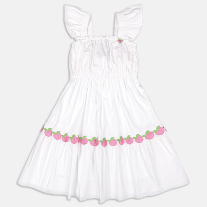 Vestido Infantil Algodão Maçãzinhas - Momi PRÉ-VENDA
