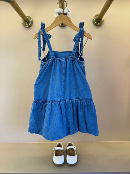 Salopete Infantil Jeans Saia Balonê - Momi