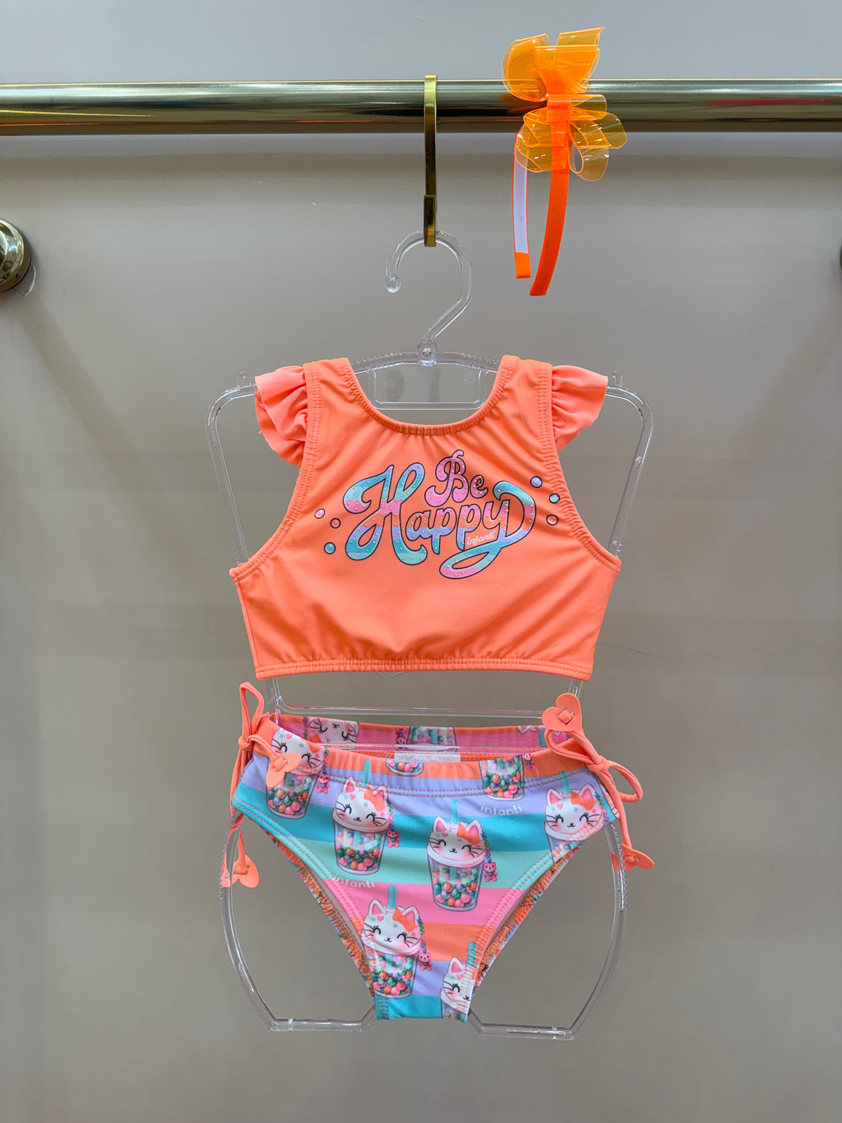Biquíni Infantil Cropped Laranjinha - Infanti