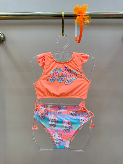 Biquíni Infantil Cropped Laranjinha - Infanti
