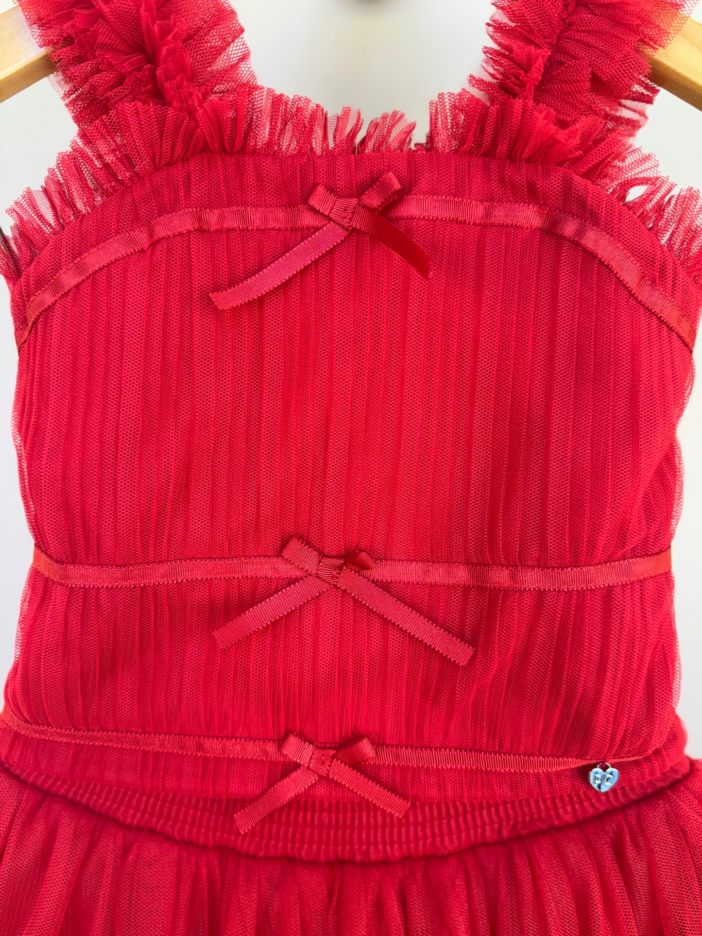 Conjunto Infantil Blusa Lacinhos e Saia-short Tule Babado