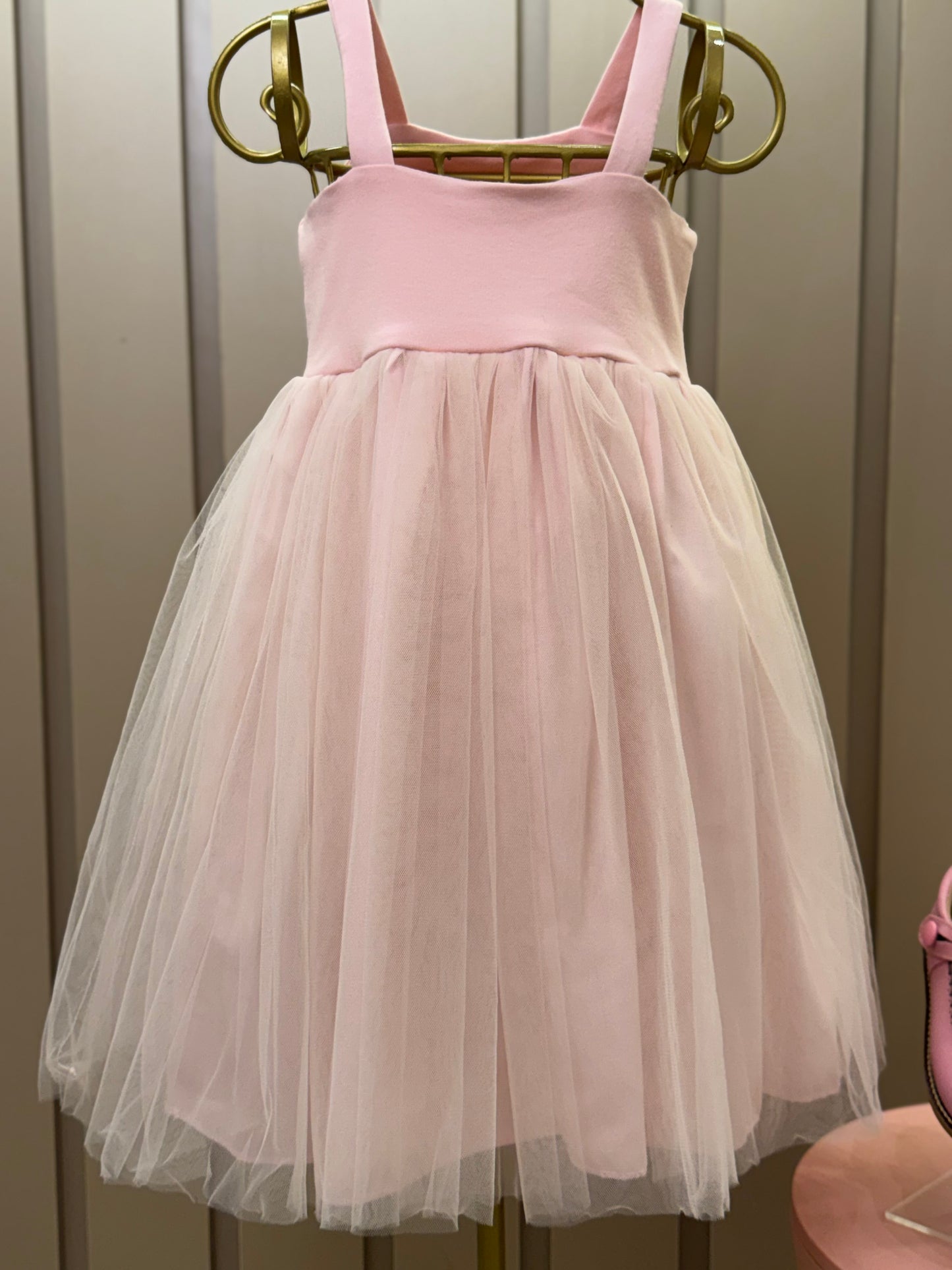 Vestido Infantil Festa com Capa Tule Bordado Rosa - Petit Cherie