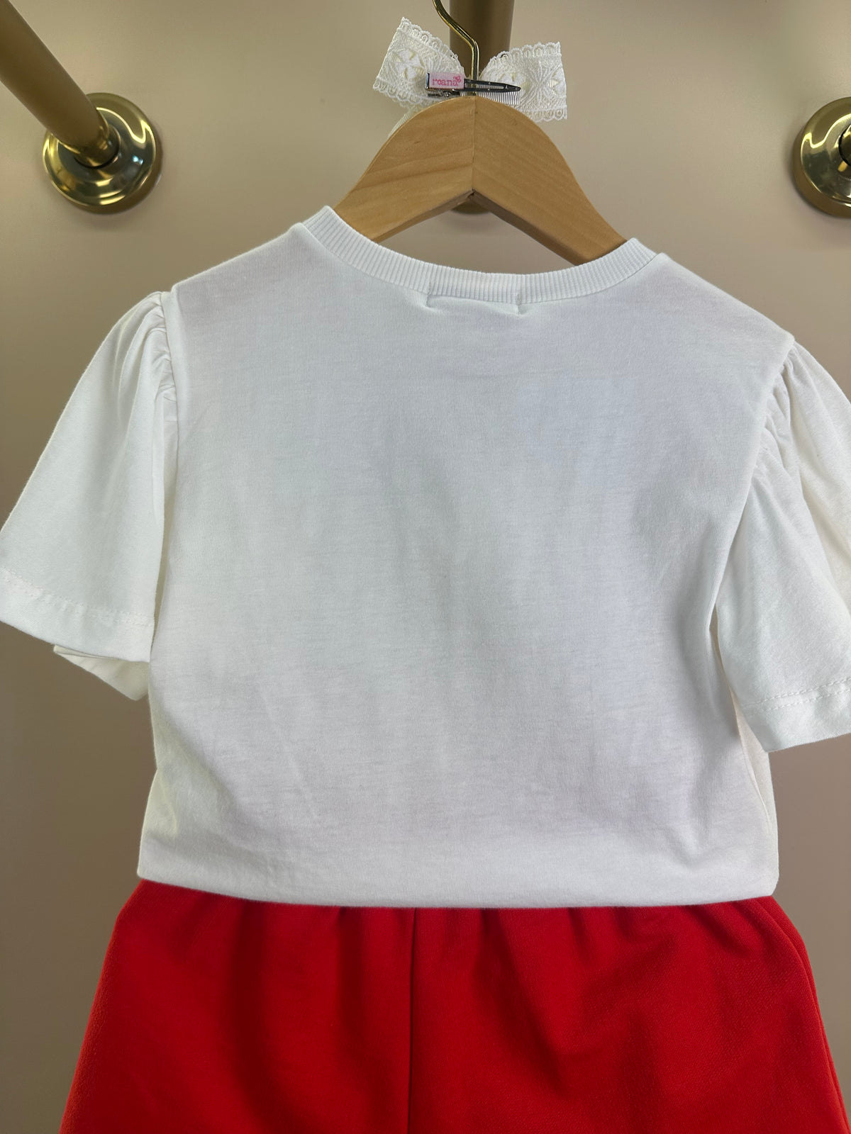 Conjunto Infantil Blusa Cherry e Shorts Saia Laço Lateral - Momi